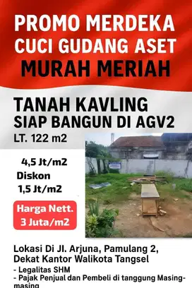 Jual Tanah di Pamulang Tangsel Kavling Siap Bangun Murah STrategis