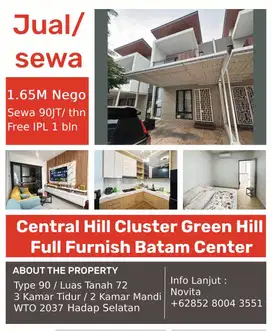 Rumah 2 Lantai Siap Huni Central Hill Cluster Green Hill Full Furnish