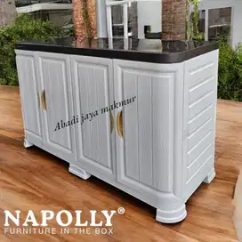 Free ongkir dan rakit || bufet tf plastik napolly 4 pintu