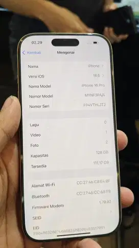 Iphone 16 pro 128gb