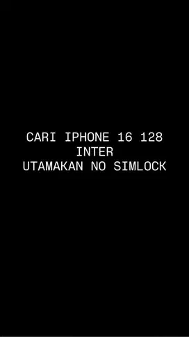 CARI IPHONE 16 128 inter