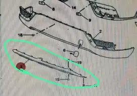 Spoiler bumper belakang MG ZS