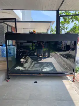 Kandang Anjing AC Kaca