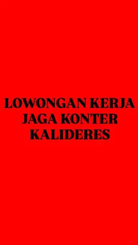 Lowongan Kerja Jaga konter
