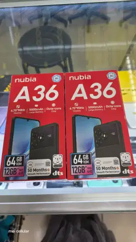 Nubia A36 & A56 baru garansi resmi bisa tt bisa kredit bisa cod