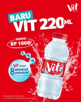 Vit botol mini 220ml 1dus (24 botol)