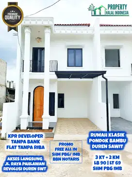 Jual Rumah Klasik Akses Langsung JL Raya Pahlawan Revolusi Duren Sawit
