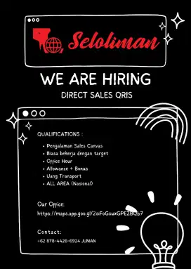 LOKER TEAM LEADER DAN SALES QRIS
