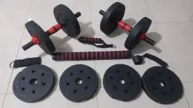 Jual Cepat Paket Barbel Dumble 8 unit plus 3 stick gagang