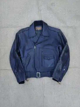 GoldRing Jaket Kulit Vintage Biker Ramones Leather Jacket