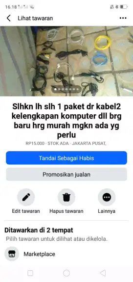 Slhkn plh slh 1 paket dr kabel2 khusus brg baru hrg murah mgkn perlu