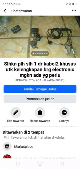 Slhkn plh slh 1 dr kabel2 khusus kelengkapan electronic brg baru murah