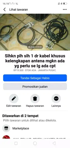 Slhkn lh slh 1 dr kabel2 khusus antena kond normal hrg murah cptdpt