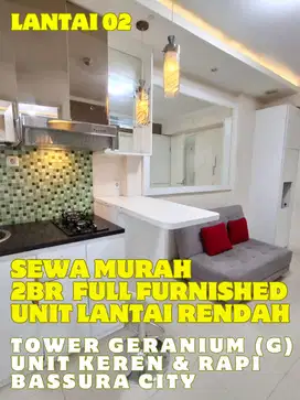 SEWA MURAH 2BR FURNISHED LT. RENDAH TOWER G APARTEMEN BASSURA CITY