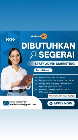 LOWONGAN PEKERJAAN ADMIN MARKETING