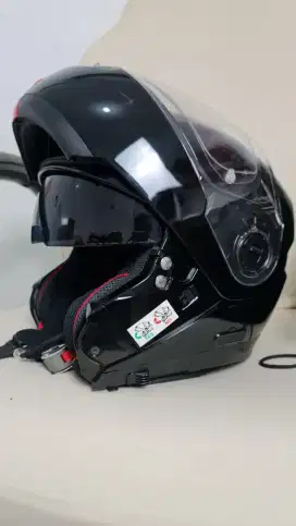 Helm Modular Nolan N 104A absolute Black Glossy Like New