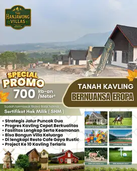 Tanah Kavling PREMIUM Nuansa EROPA Promo DISKON 10 JUTA Surat SHM