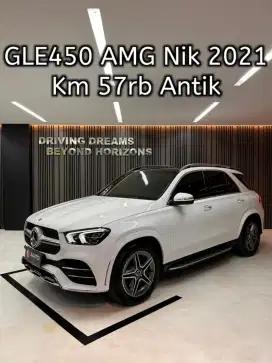 Mercedes Benz GLE 450 GLE450 AMG 2021 Putih Mercy Km57rb