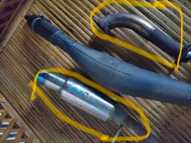 Knalpot spoon dan downpipe copotan agya