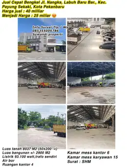 Dijual cepat bengkel dipekanbaru jln.nangka