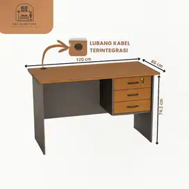 Meja Kantor Panjang 120cm Sama Kursi