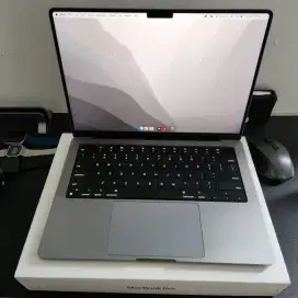 Macbook Pro M1 2021 14 inch RAM 16GB SSD 512GB fullset mulus