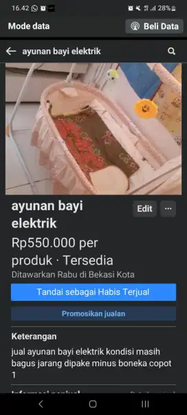 ayunan bayi elektrik