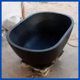 bathtub teraso finnising hitam doff elips
