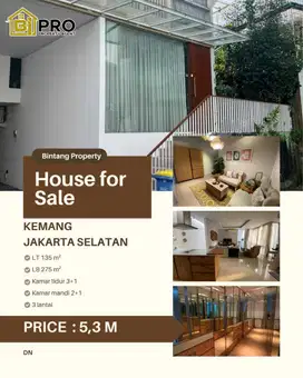 DIJUAL RUMAH DI KEMANG JAKARTA SELATAN FULL FURNISHED NEGO
