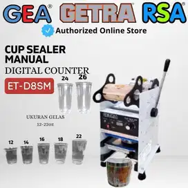 CUP SEALER GETRA PRESS DIGITAL OTOMATIS GELAS JUAL MURAH JUAL CEPAT