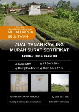 DI JUAL TANAH KAVLING MURAH PINGGIR JALAN