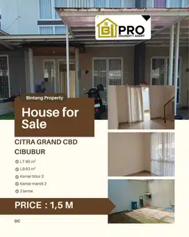 DIJUAL RUMAH DI CBD CITRA GRAN CIBUBUR DEKAT TOL JATIKARYA