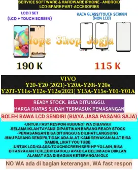 Toucshcreen-Baterai-Lcd Vivo Y20-Y20A-Y20i-Y20t-Y11s-Y12s-Y15A-Y15s