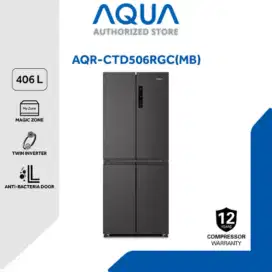 Kulkas Aqua Multi Door Inverter 406L AQR-CTD506RGC(MB)