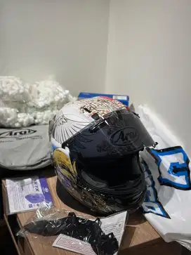 Helm Arai Tsubasa RX7X SNI Size M Mulus Like New Helem Helmet Intercom
