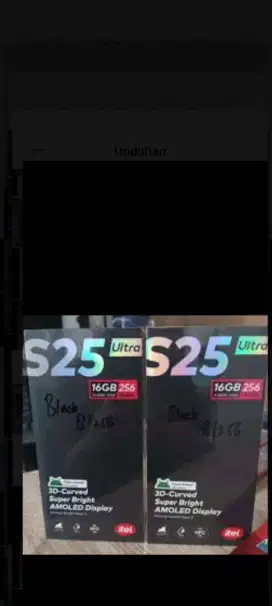 Itel S25 ultra 8/256 layar lengkung