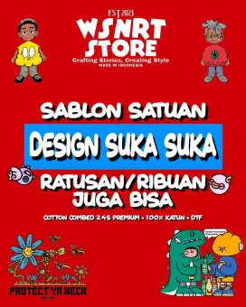 Kaos Sablon Satuan Design Suka Suka