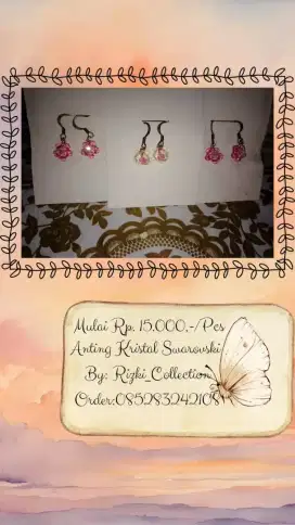 Anting Kristal Swarovski