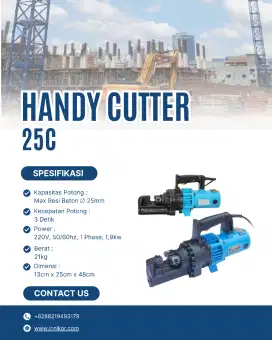 Mesin potong besi tulangan, Bar Cutter portable merek Seoul Machinery