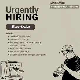 LOWONGAN BARISTA PAMULANG TANGSEL