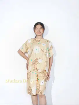 Mutiara Dress - Setelan Baju Tidur Wanita Lengan Pendek Bahan Rayon