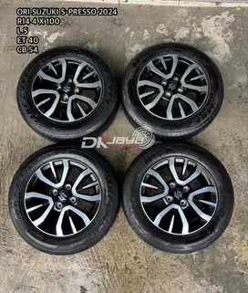 VELG ORI SUZUKI S PRESSO R14 4 X 100 + BAN MRF LIKENEW