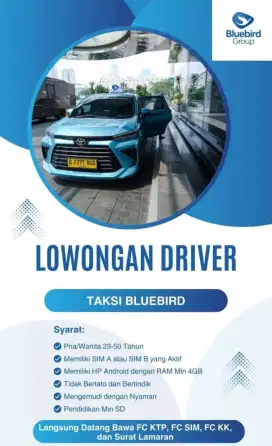 Driver supir sopir taxi bluebird
