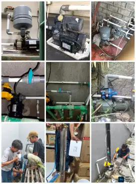 Pasang dan service pompa air filter air tandon air pipa bocor garansi
