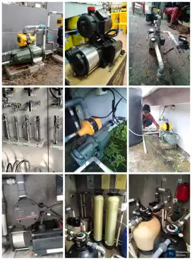 Pasang tandon air perbaikan pompa air tukang ledeng service filter air