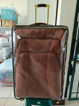 Koper Kulit warna Coklat + Cover Plastik
