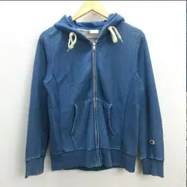 Jaket Hoodie Zipper Denim Champion
