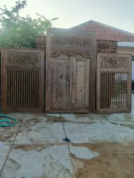 Pintu jendela kuno ful kayu jati