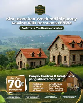 TANAH KAVLING VILLA EROPA PERTAMA DITENGAH KAWASAN WISATA VIRAL