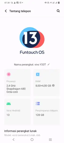 Vivo y33t no minus